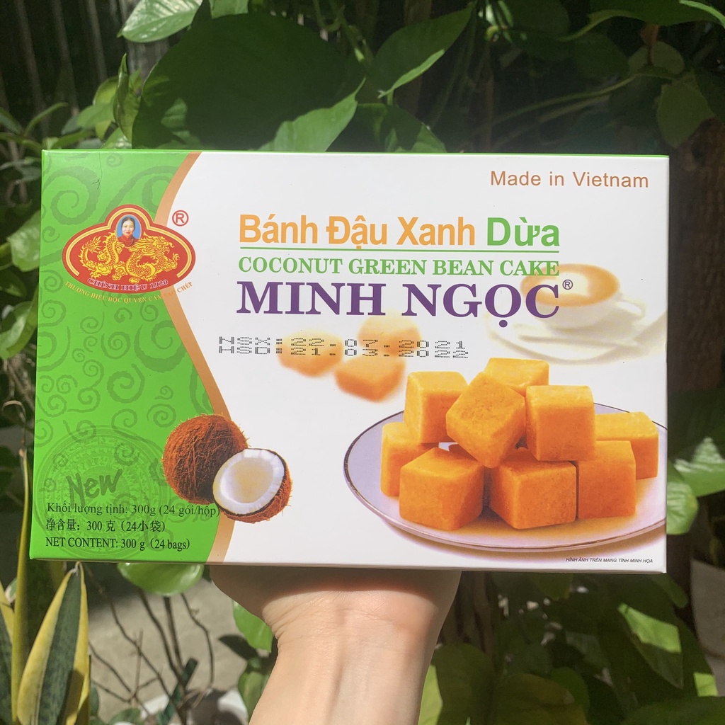 Bánh đậu xanh dừa rồng vàng Minh Ngọc A35 300g - Đặc sản Hải Dương