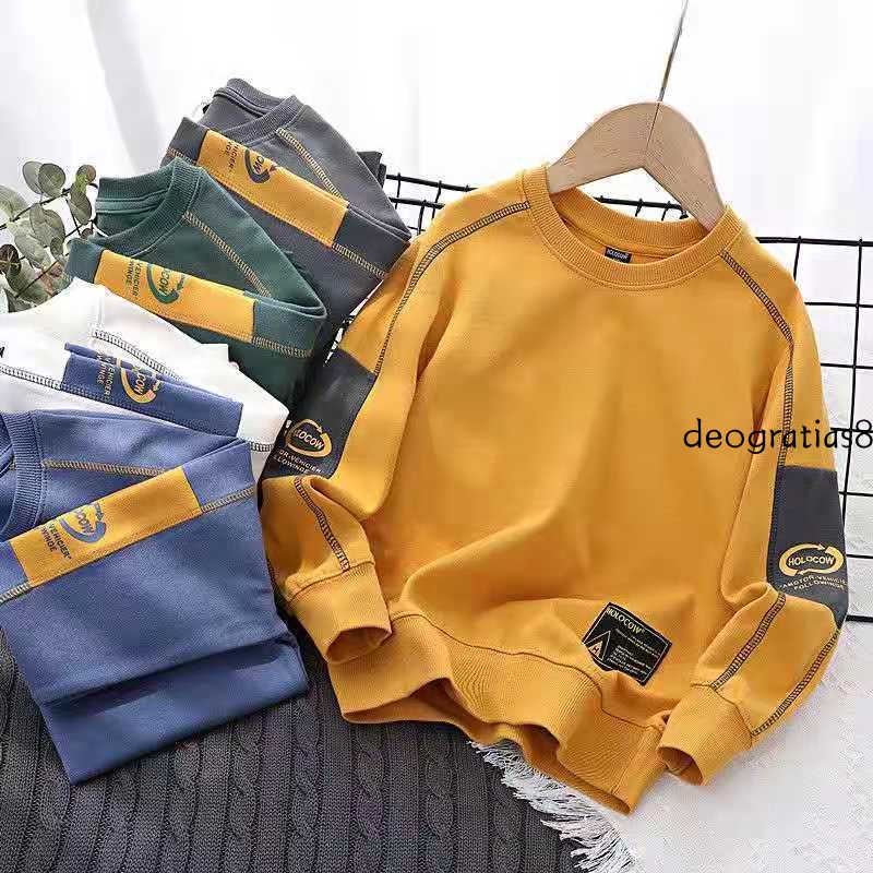 Áo Thun Cotton Cổ Tròn Thời Trang Xuân Thu Năm 2021 Cho Bé Trai