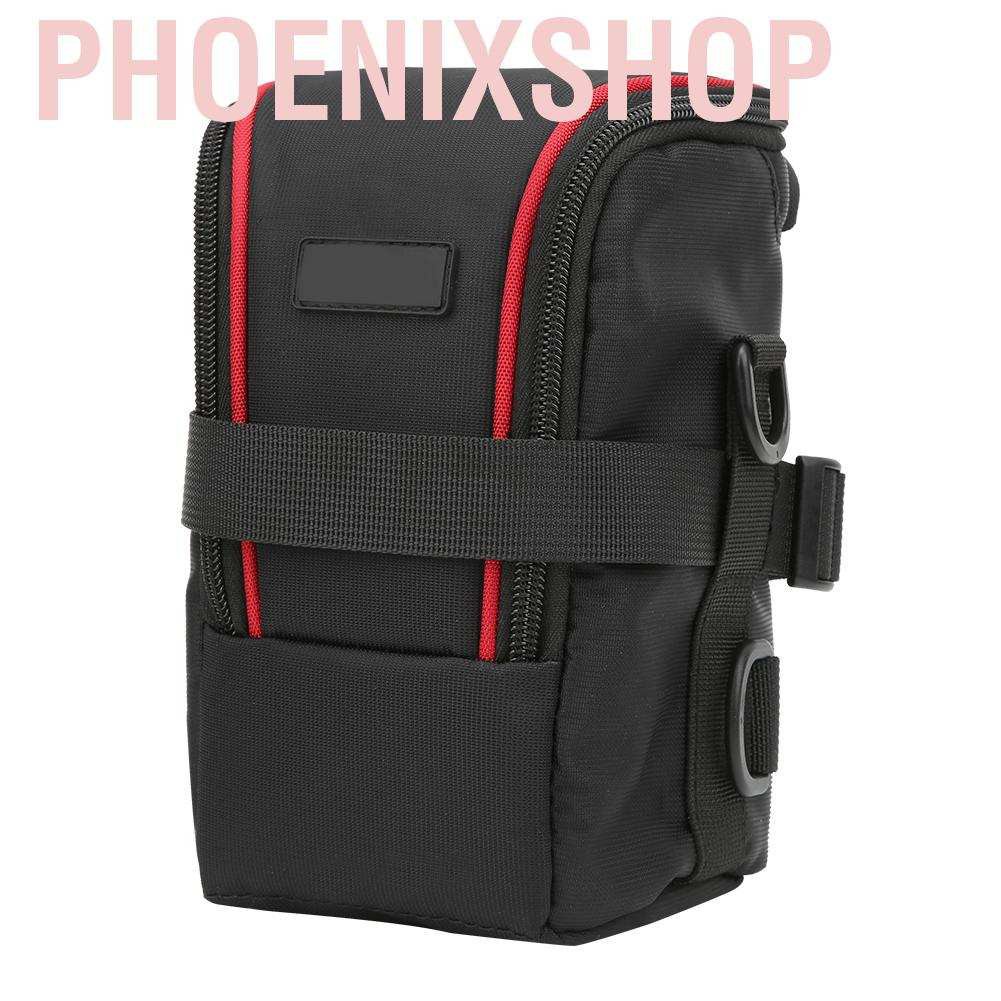 Phoenixshop Camera lens case  waterproof DSLR camera bag in black nylon for Canon/Nikon