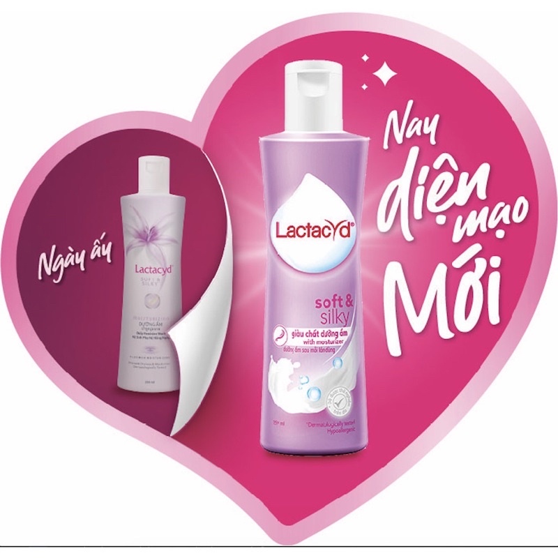 {Hà Nam}Bộ Dung Dịch Vệ Sinh Phụ Nữ Lactacyd Soft &amp; Silky Dưỡng Ẩm 250ml + Odor Fresh Ngăn Mùi 24H 250ml (tím và xanh)