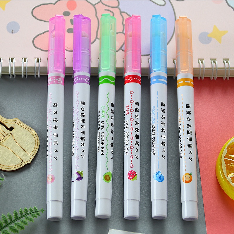 Set 6 Bút Đánh Dấu Sổ Ghi Chú Nhiều Màu Sắc