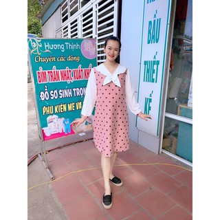 váy bầu thiết kế chấm bi