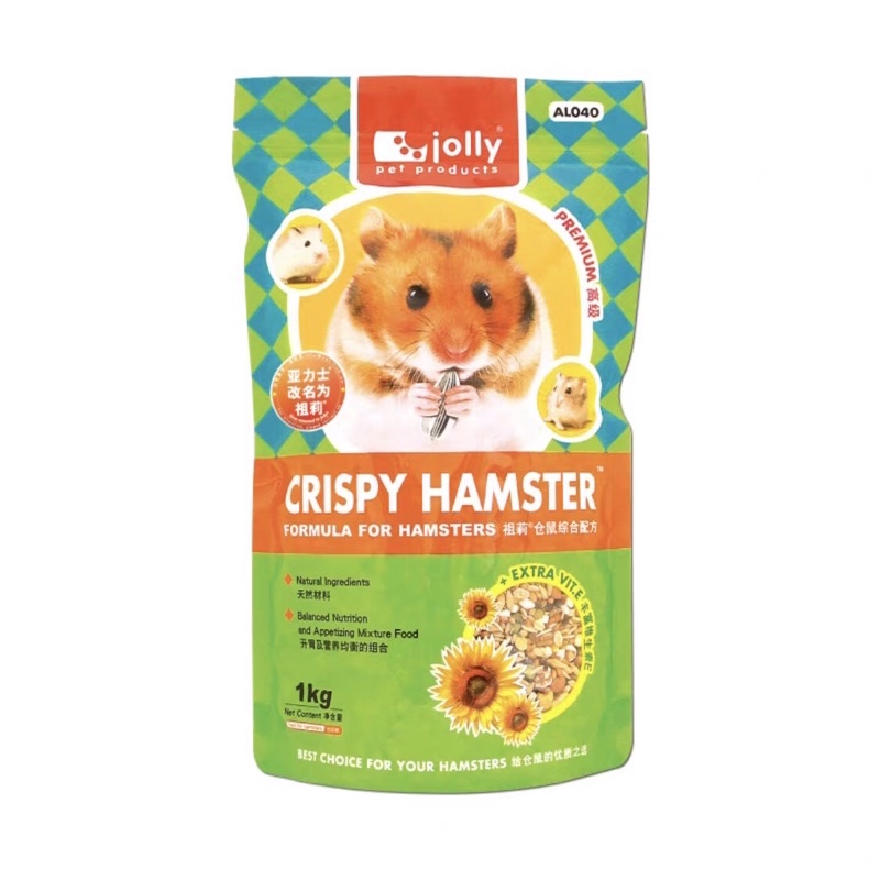 Thức ăn crispy của jolly cho hamster 1kg. Thức ăn ngon cho hamster. Thức ăn hamster jolly 1kg