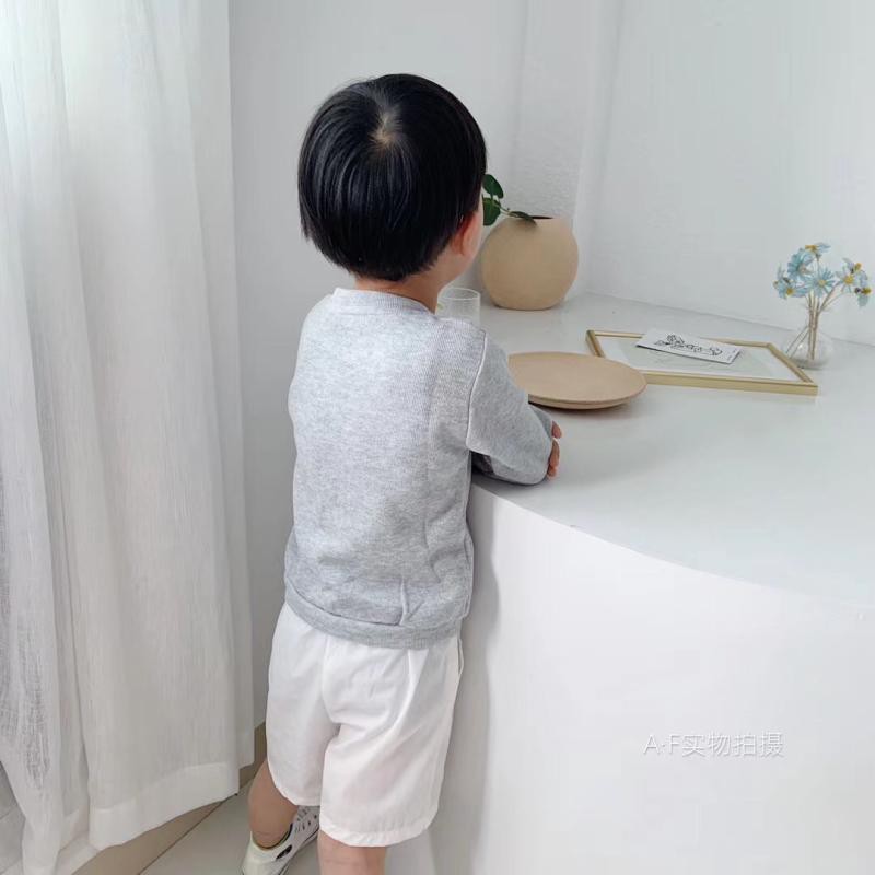 Áo khoác len cổ tròn dài tay thu đông cho bé(6M- 4 tuổi ) thêu hình, giữ ấm -  áo khoác cardigan trẻ em