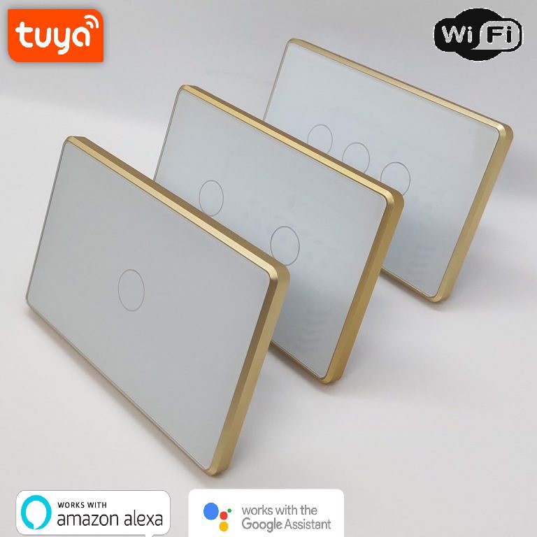 Công Tắc Thông Minh Tuya Smart Life - Công Tắc Wifi 4 Nút Cảm Ứng Điều Khiển Từ Xa Qua Google Home Cho Nhà Thông Minh
