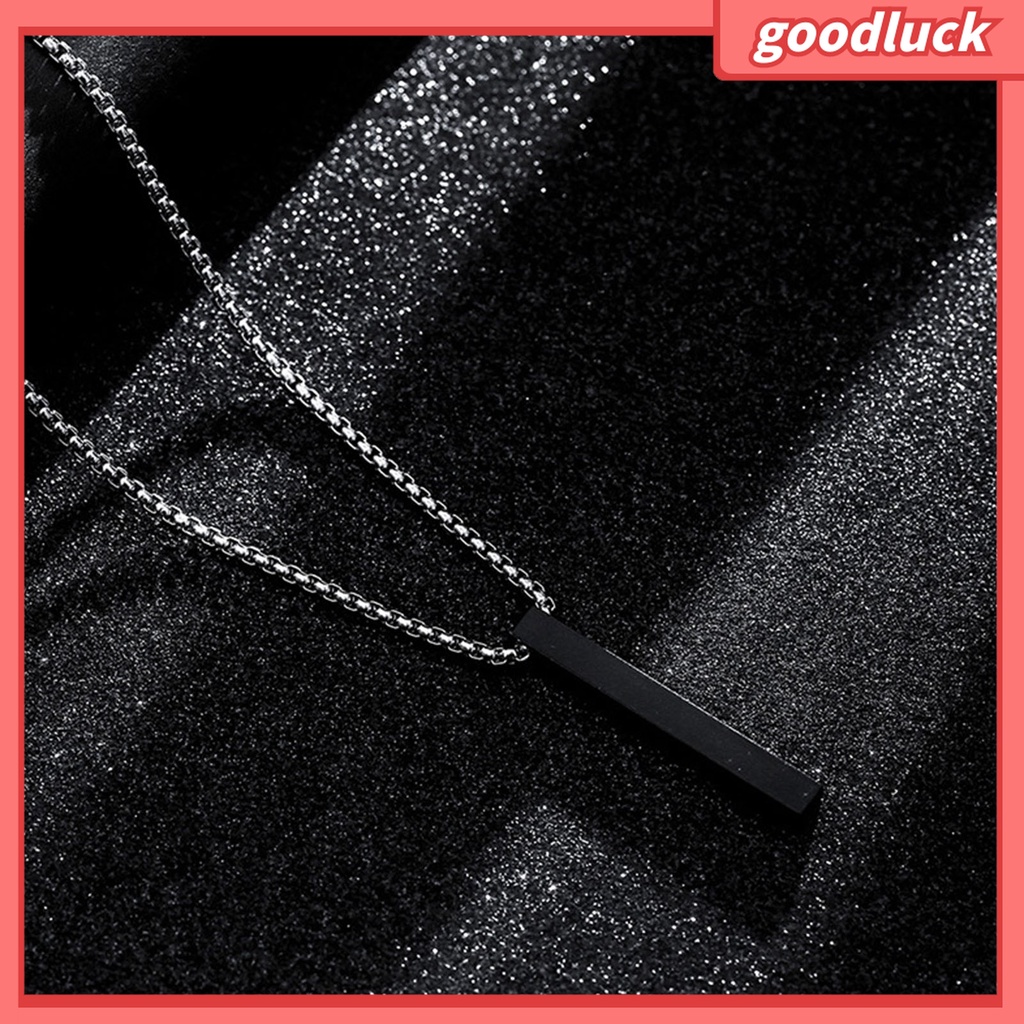 Goodluck| Vòng cổ Nam Bằng Thép Không Gỉ Màu Trơn Khối Lượng Nhẹ