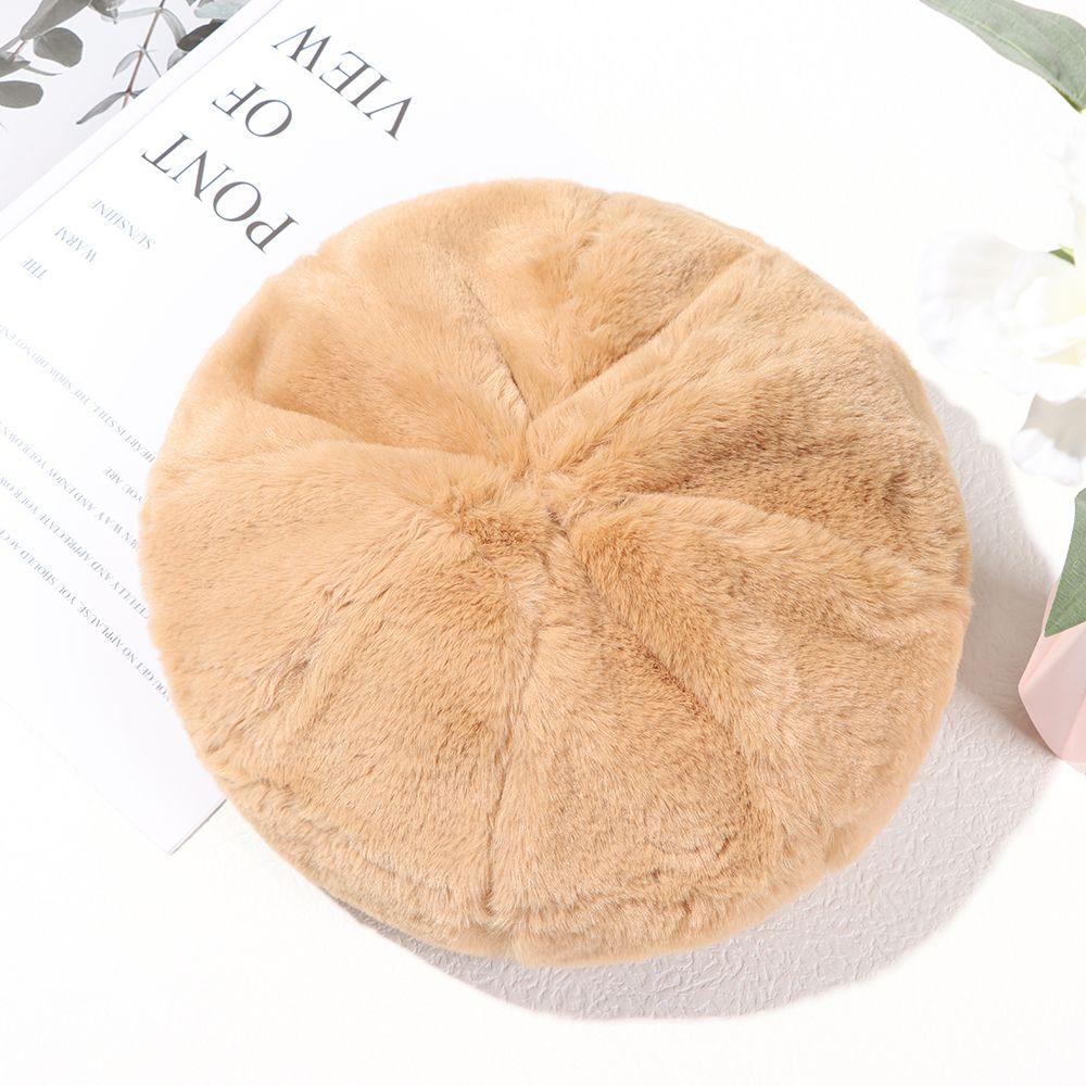 PINEVN Mũ Beret Lông Giả Thời Trang Vintage