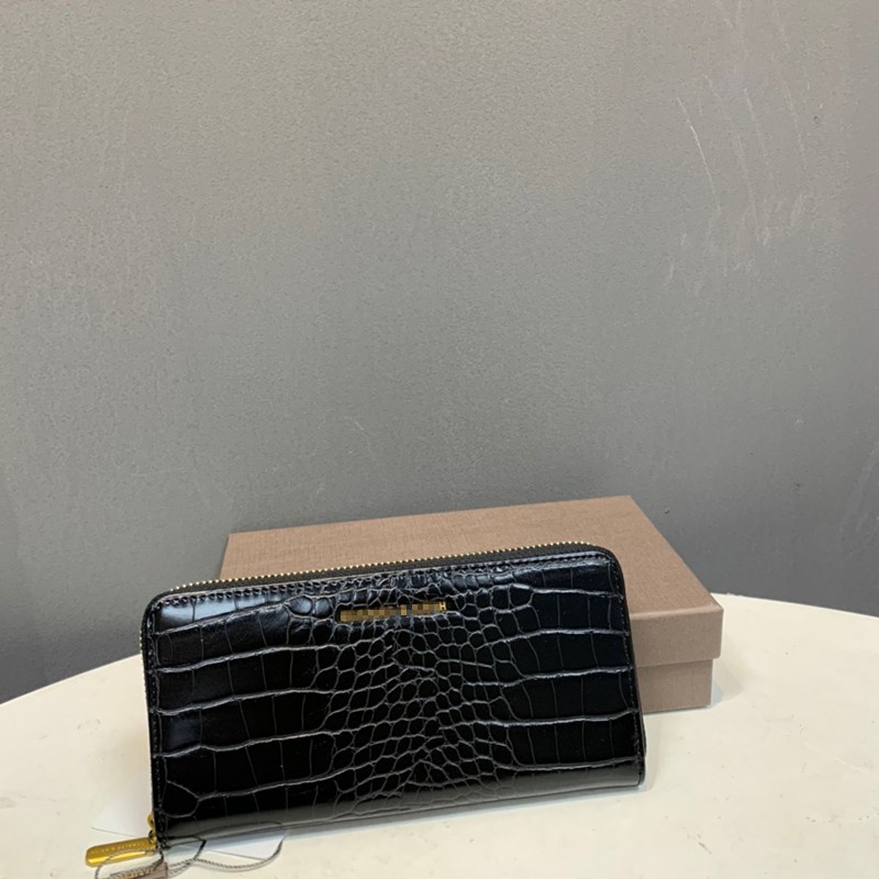 ☁❈Ví CNK 2021 CK Nhỏ Dáng Dài Họa Tiết Da Cá Sấu Có Khóa Kéo Cho Nữ CK6-10770419