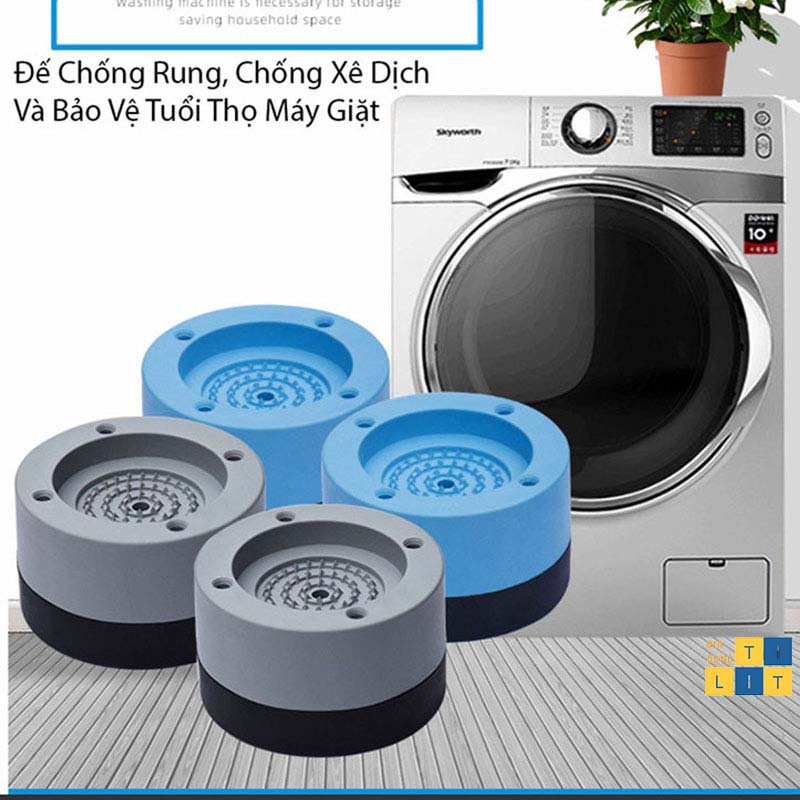 Đế chống rung máy giặt - Chân kệ máy giặt , tủ lạnh chống trơn trượt tiện dụng [ĐẾ MÁY GIẶT]