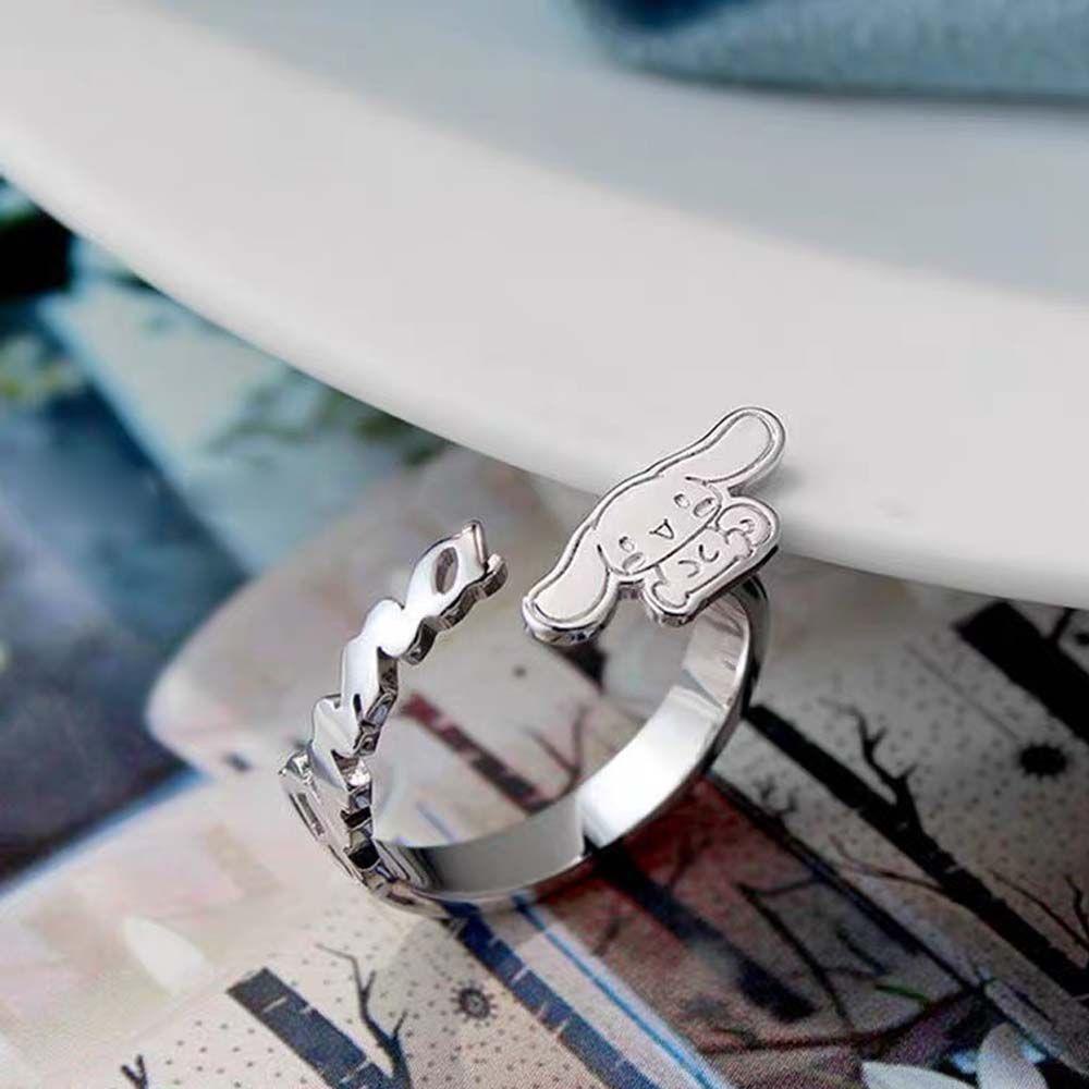 Nhẫn Hở Hình Cinnamoroll Đơn Giản Phong Cách Hàn Quốc Cho Nữ