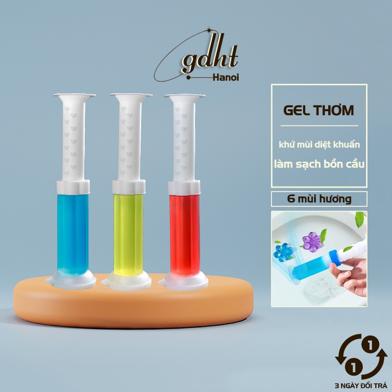 Gel thơm khử mùi diệt khuẩn bồn cầu toilet hình bông hoa 6 mùi hương (GH06)