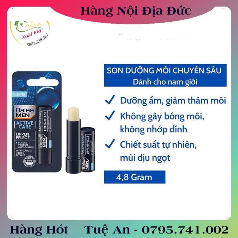Son dưỡng môi  giúp môi căng bóng, mềm mịn Balea nội địa Đức,Đủ Bill  .
