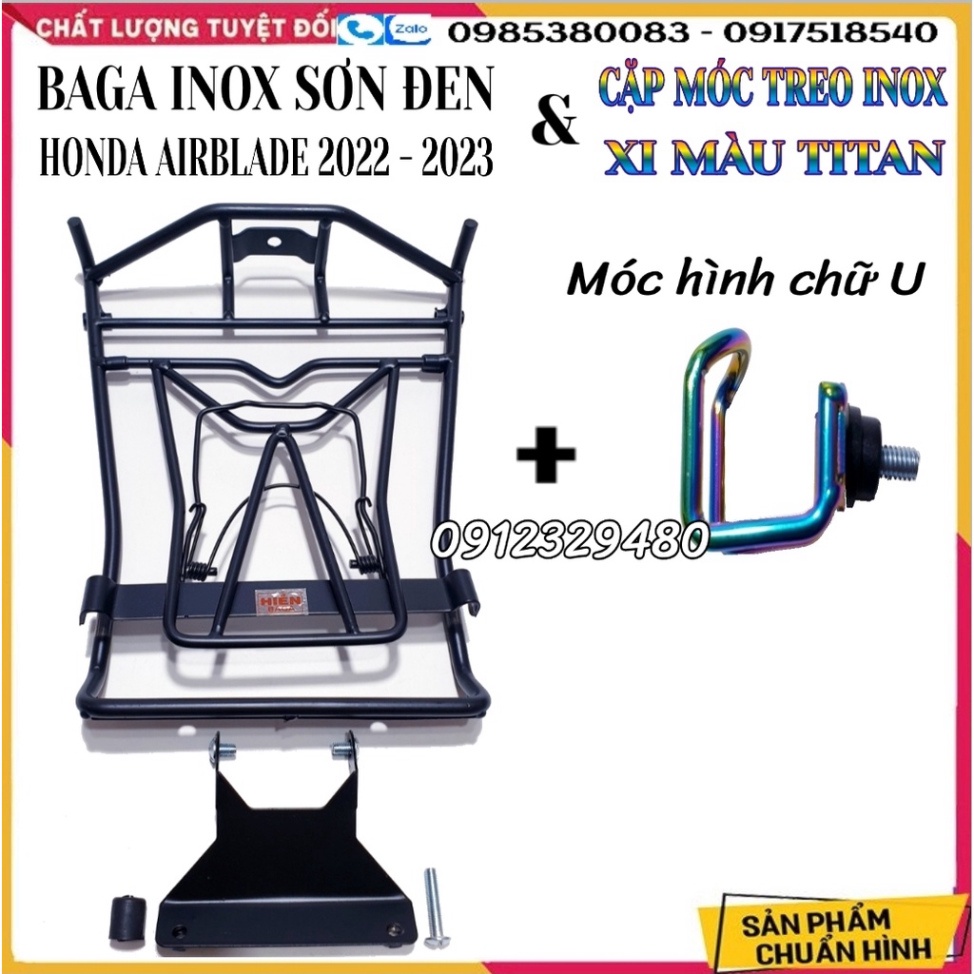[AB 2022 Mới-AB 2023] Baga Giữa AB 2022 Mới , AB 2023, AB 160cc, AB125cc Mẫu Bắt Yên INOX Dày 10 Ly Ảnh thật Sp