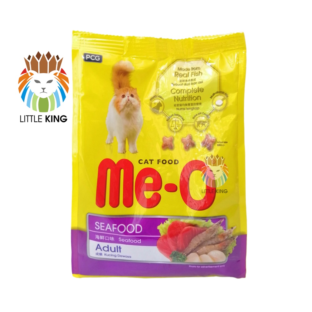 Combo 3 gói Thức ăn cho mèo lớn Me-o Adult gói 1.2kg, thức ăn hạt mèo giá rẻ Little King pet shop
