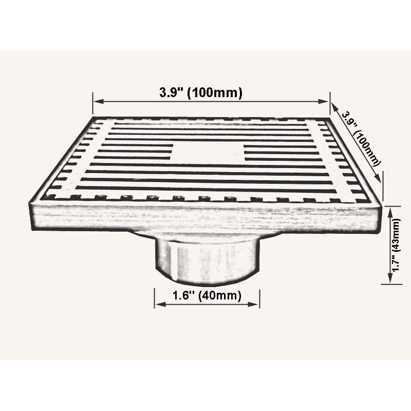 Đầu Xả Nước 4 "cho Bồn Rửa Chén / Phòng Tắm Hình Vuông / Hình Hoa