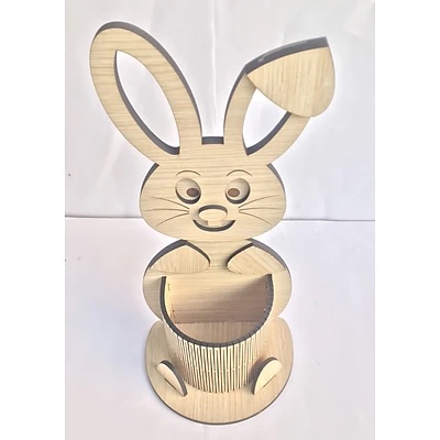 Hộp bút để bàn hình con thỏ có khay để bút viết, thích hợp làm quà tặng, trang trí decore bàn học bà