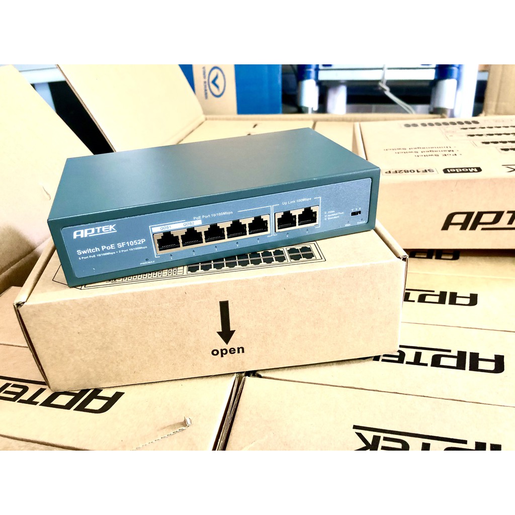 Switch PoE⭐FREESHIP⭐Aptek SF1052P [5 Port (Cổng) PoE - AI Thông minh]