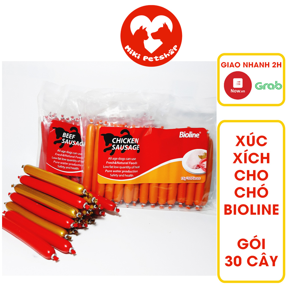 Gói 30 Cây Xúc Xích Cho Chó Bioline - Miki Petshop