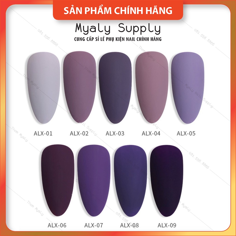 Set Sơn Tím AS Chai Đỏ Nắp Nhọn 9 Chai Cao Cấp - ALX SP000344