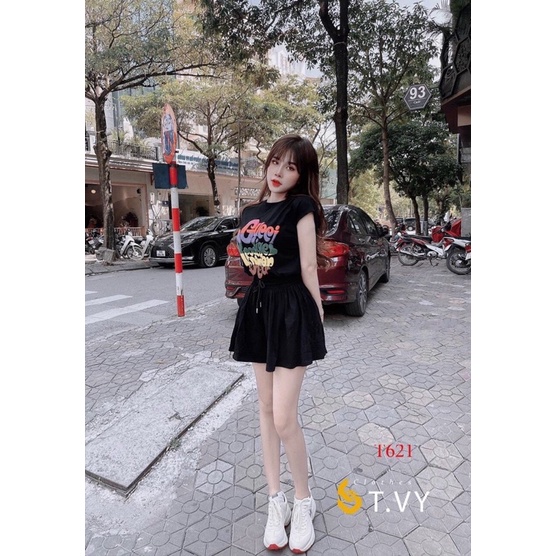 Set Đồ Bộ TankTop Tay Ngắn Quần Rộng Cực Xinh