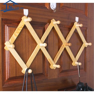 Combo 2 móc áo gỗ treo tường 10 núm - Nội Thất Ori