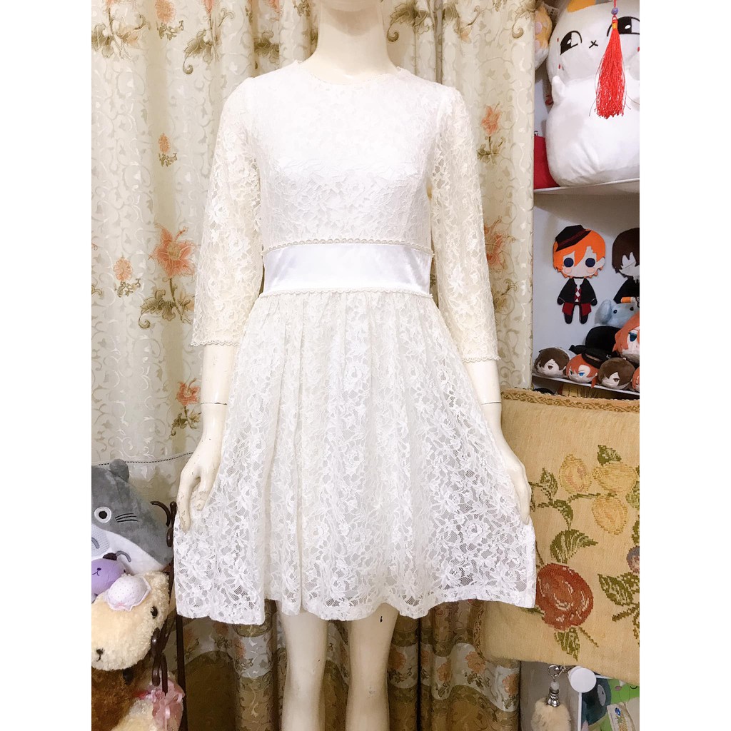 Đầm ren đai bản to