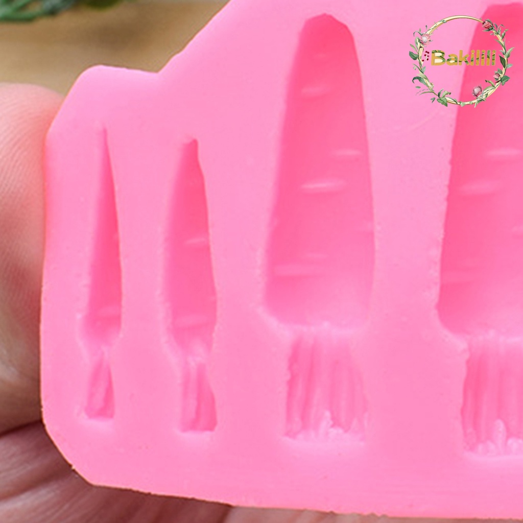 Khuôn Silicone Làm Bánh Hình Củ Cà Rốt Chịu Nhiệt
