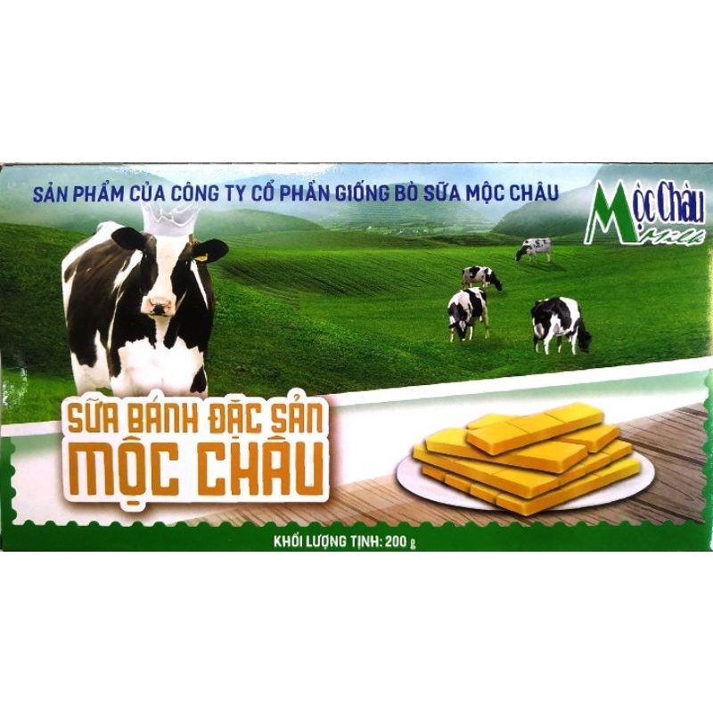 Bánh Sữa Đặc Sản Mộc Châu gồm: Bánh Vàng, Bánh Xanh, Ca Cao
