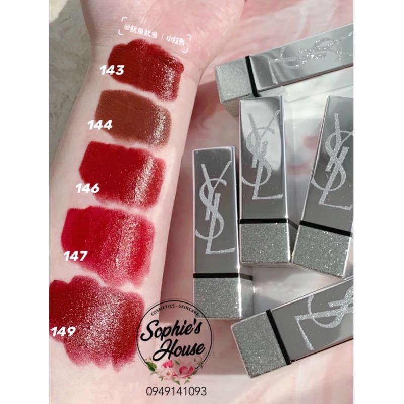 [New 2021] Son YSL vỏ bạc Zoe Kravitz 143 / 144 / 145 / 146 / 147