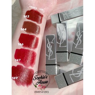 Son YSL vỏ bạc Zoe Kravitz 143 / 144 / 145 / 146 / 147