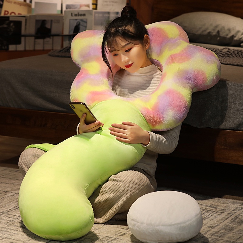 &lt;Tik Tok hot✨&gt;AIXINI 130CM Real Life Sunflower Plush Toys Flower Pillow Sofa Influencer Super Soft Cute Girls  Sleeping Cushion Beautiful Stuffed Plant Dolls Gift for Children