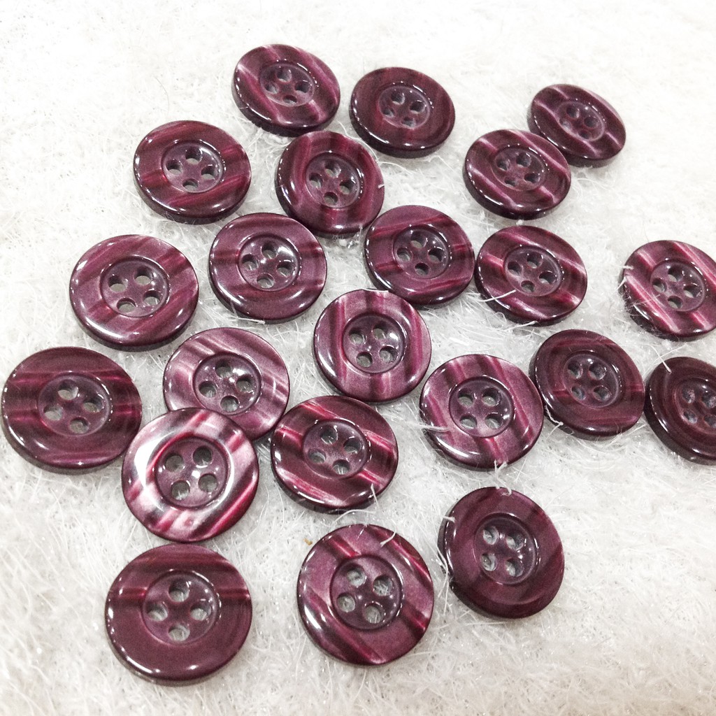 Nút áo 3d cúc vân sáng xà cừ khuy sơ mi in chữ đính kết trang phục đẹp size 1.5cm