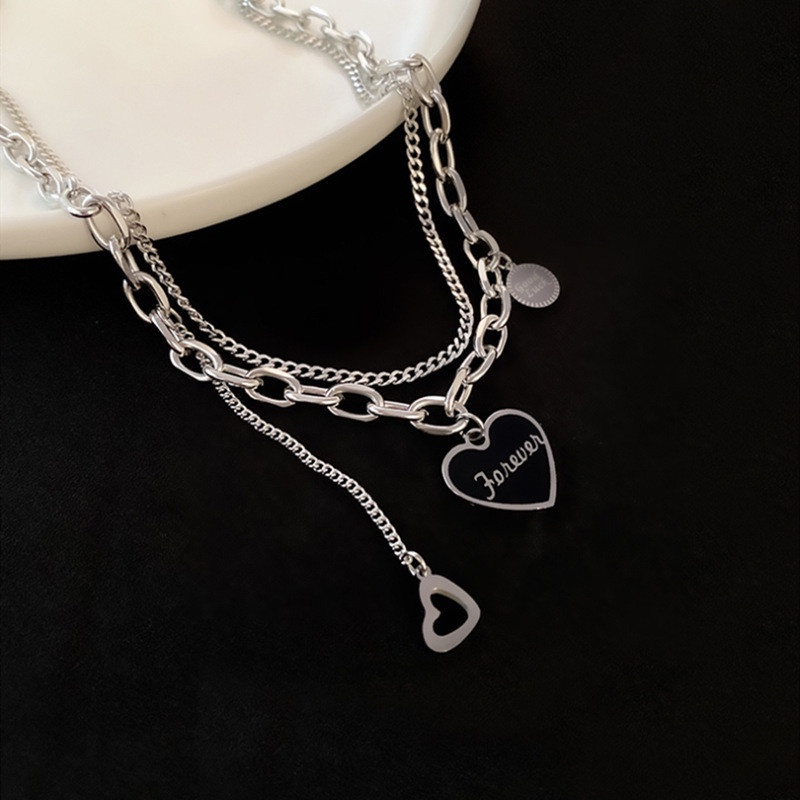 Vòng cổ Mặt Trái Tim/Bướm Đính Ngọc Trai/Đá Thời Trang Hàn Quốc Cho Nữ