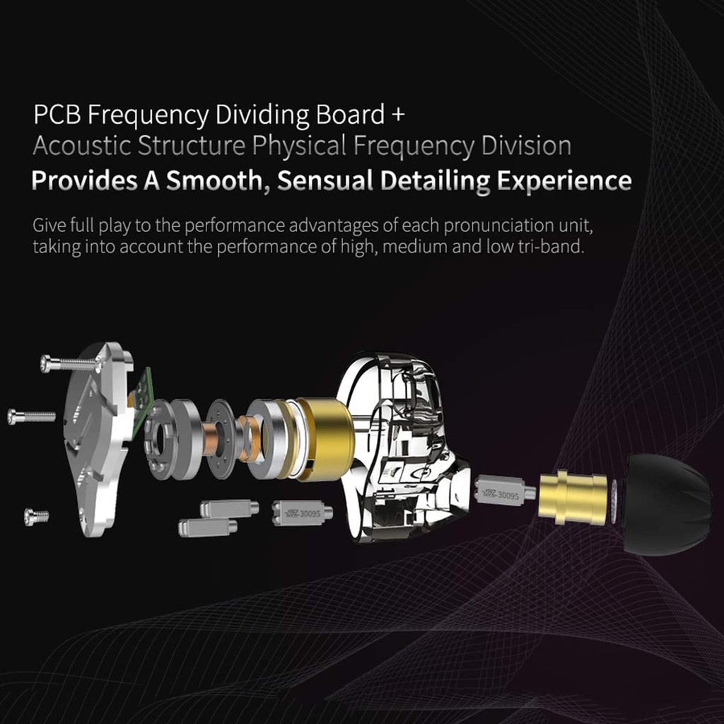 Tai nghe KZ ZS10 Pro - Hàng chính hãng | Có mic thoại, dây dẫn tháo rời, 1DD + 4BA mỗi