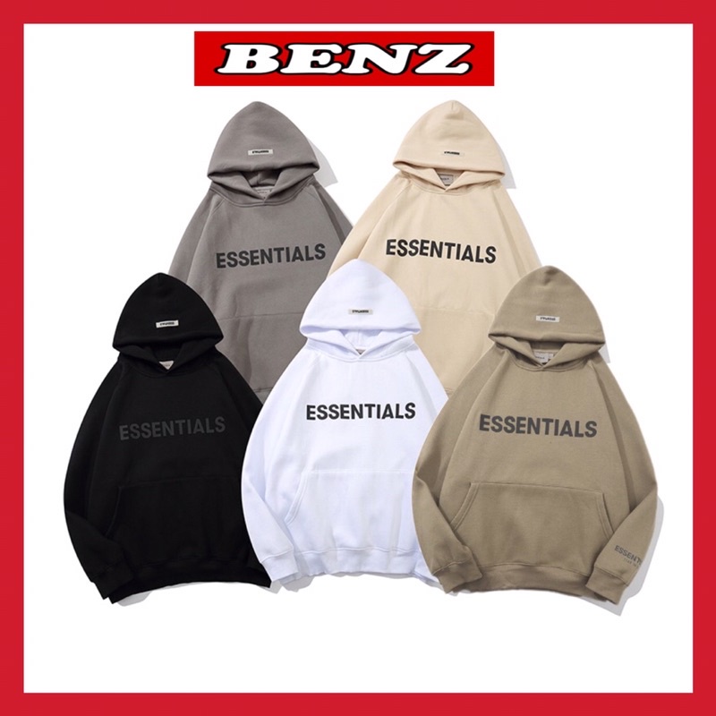 (⚡Hàng S.C⚡️) Áo nỉ hoodie ESSENTIALS nam nữ fom rộng unisex chất nỉ bông mềm mịn không xù lông hình in cao su nổi SC 11