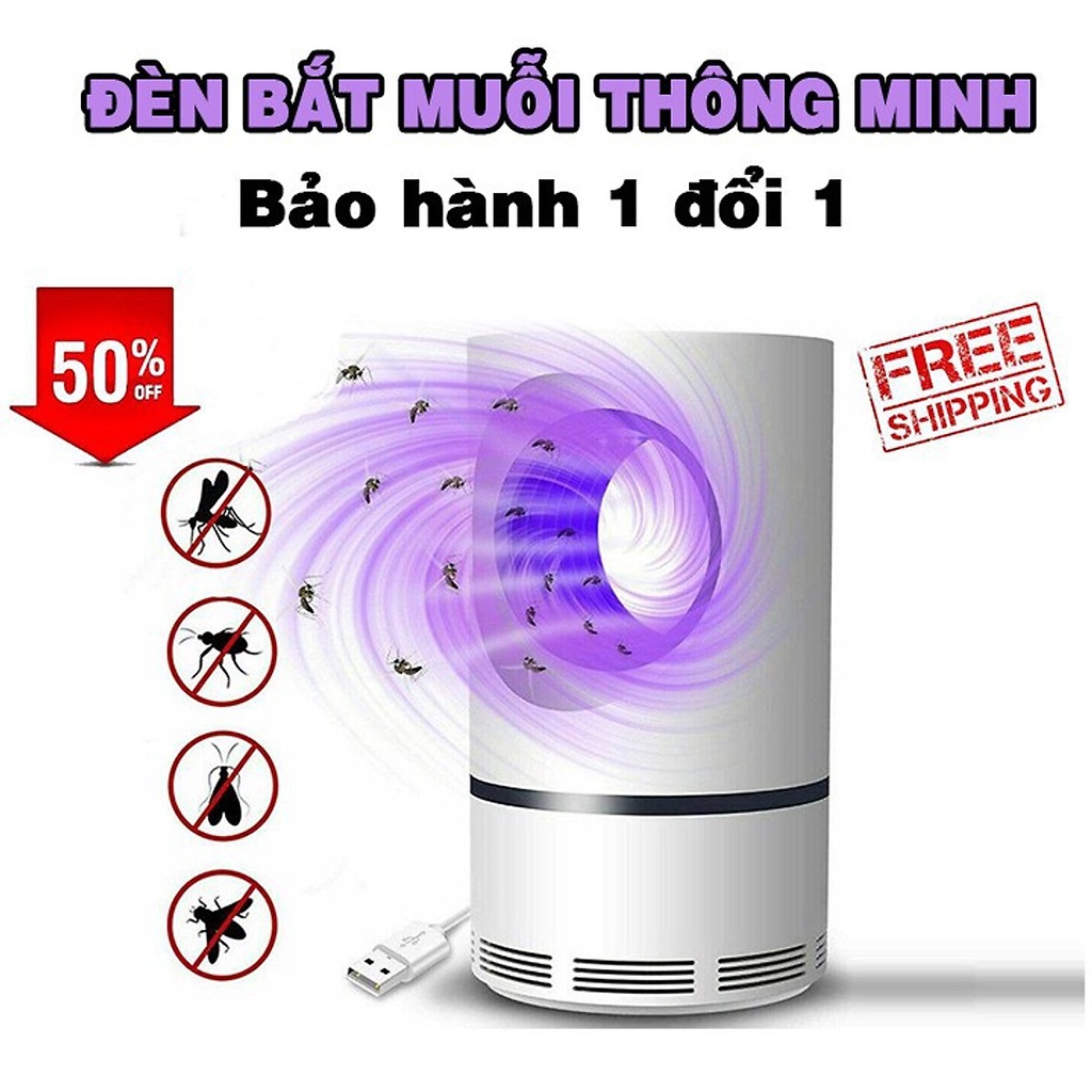 Máy Bát Muỗi Trắng Thông Minh - Đèn Bắt Côn Trùng Có Cổng USB