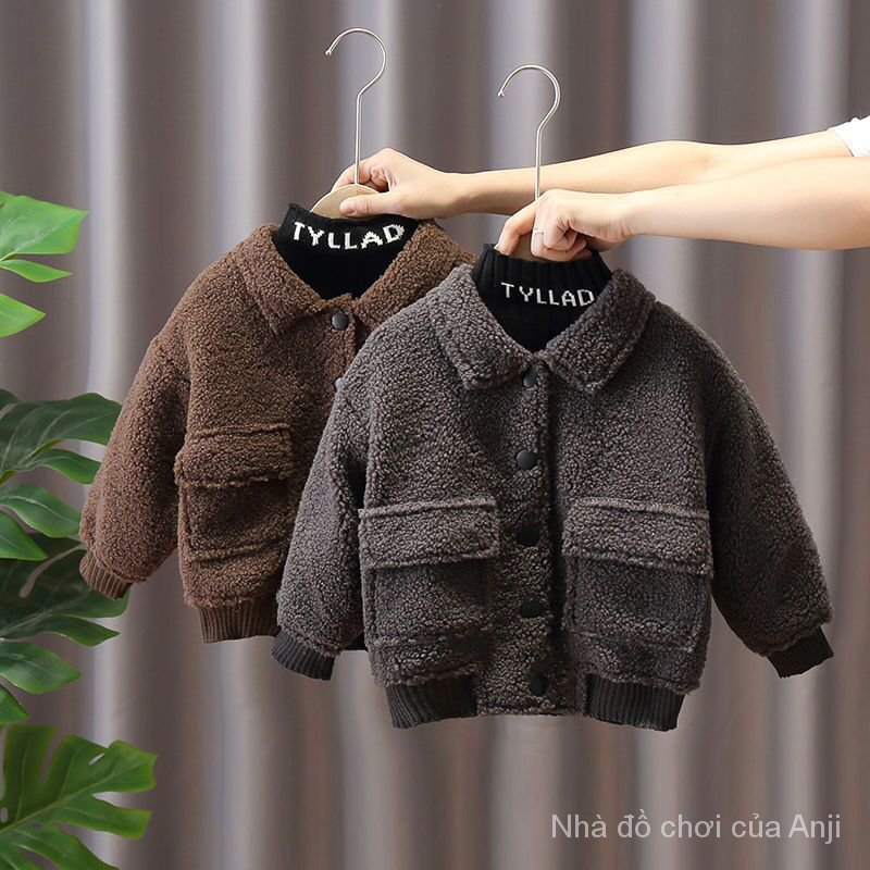 Winter Handsome Baby Boys Baby Sheepskin Jacket Winter Children