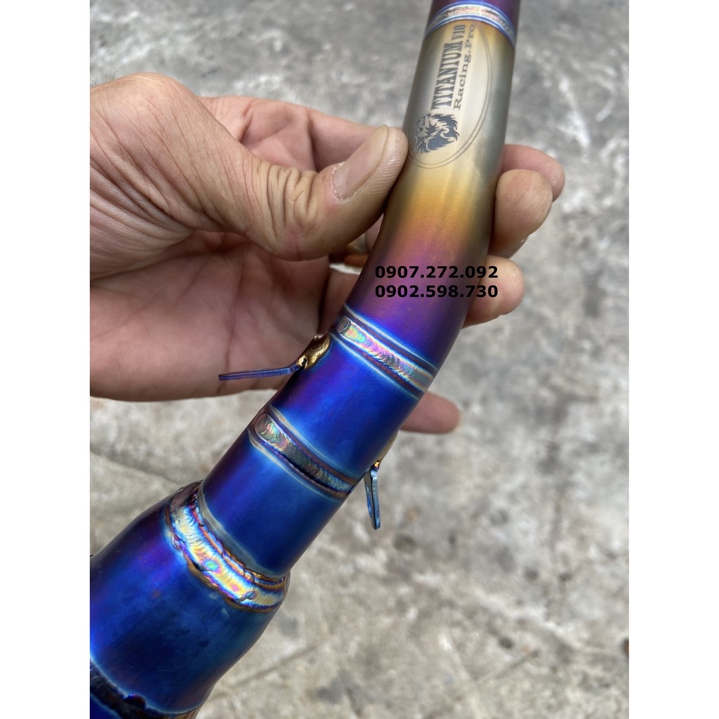 Cổ pô Titan xịn gắn pô lon pô độ 27mm X 51mm cho SHVN 19 quay đầu / Air Blade 125-150 / Vario / Click thái