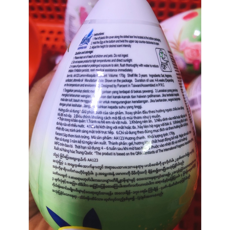 sáp trứng farcent hương floral fresh 1 hộp 200 gram