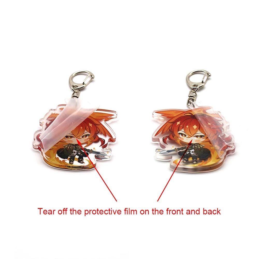 Móc Khóa DARNELL Genshin Va Chạm Cosplay Game Kaedehara Hu Tao Sayu Razor