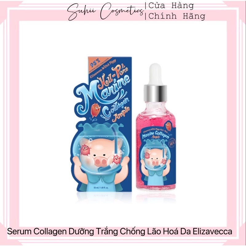 Serum Collagen Căng Bóng Da Elizavecca Witch Piggy Hell Pore Marine Collagen Ampoule