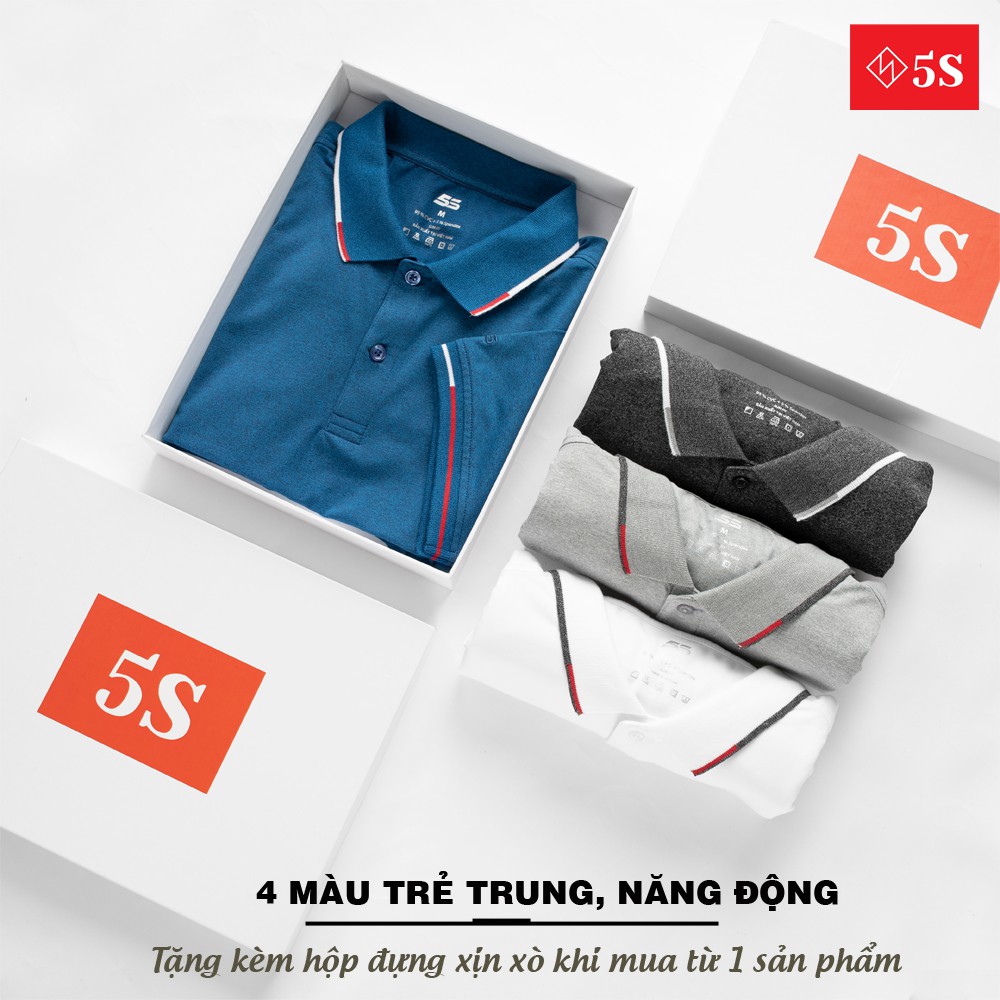 [MUA 2 GIẢM 30K] Áo Thun Nam Có Cổ 5S Chất Liệu Thun Cao Cấp, Siêu Mát, Phom Dáng Trẻ Trung (APC21014-01) | BigBuy360 - bigbuy360.vn