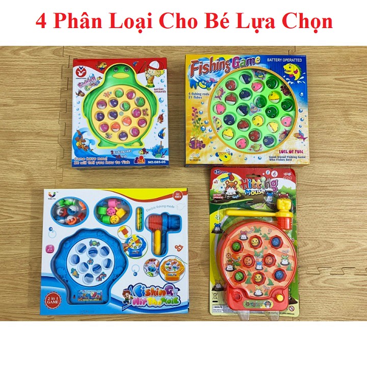 Đồ Chơi Câu Cá Cho Bé KINPOW Đa Dạng Lựa Chọn Tạo Tiếng Cười Vui Nhộn Và Luyện Phản Xạ Nhanh Tay Nhanh Mắt