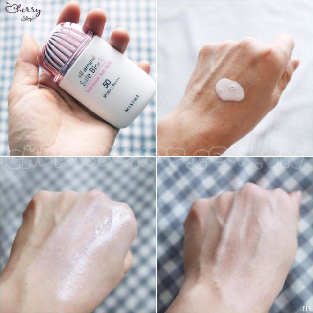 💥🍒Kem chống nắng missha All around Safe Block Soft Finish Sun Milk Spf50+/pa+++.