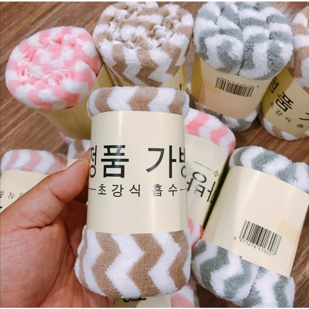 Combo 5 Khăn lau mặt lông cừu Hàn Quóc siêu mềm mịn 30 x 50cm