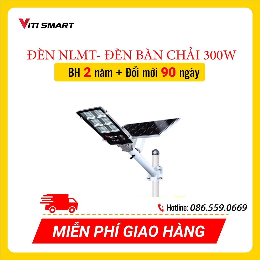 Đèn Năng Lượng Mặt Trời Bàn Chải VITI SMART Công Suất 300W