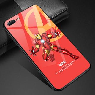 Ốp lưng điện thoại di động MARVEL iPhone7Plus/8 Glass Vỏ điện thoại di động Avengers Apple X/XR/XS Max
