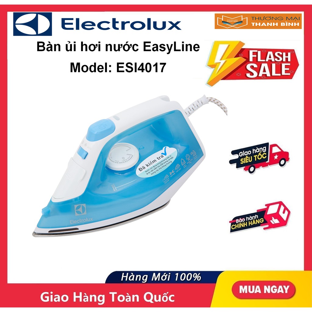 [Mã ELHADEV giảm 4% đơn 300K] Bàn ủi hơi nước Electrolux ESI4017