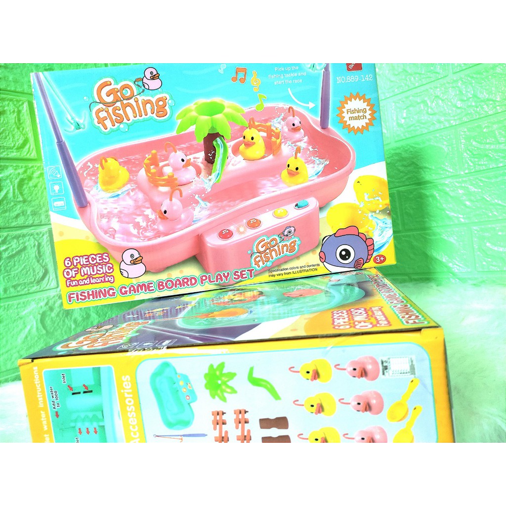 🐠 CAO CẤP 🐠 GO FISHING VIP1  - Bộ đồ chơi câu cá cho bé có nhạc nước đèn - đồ chơi câu cá trẻ em