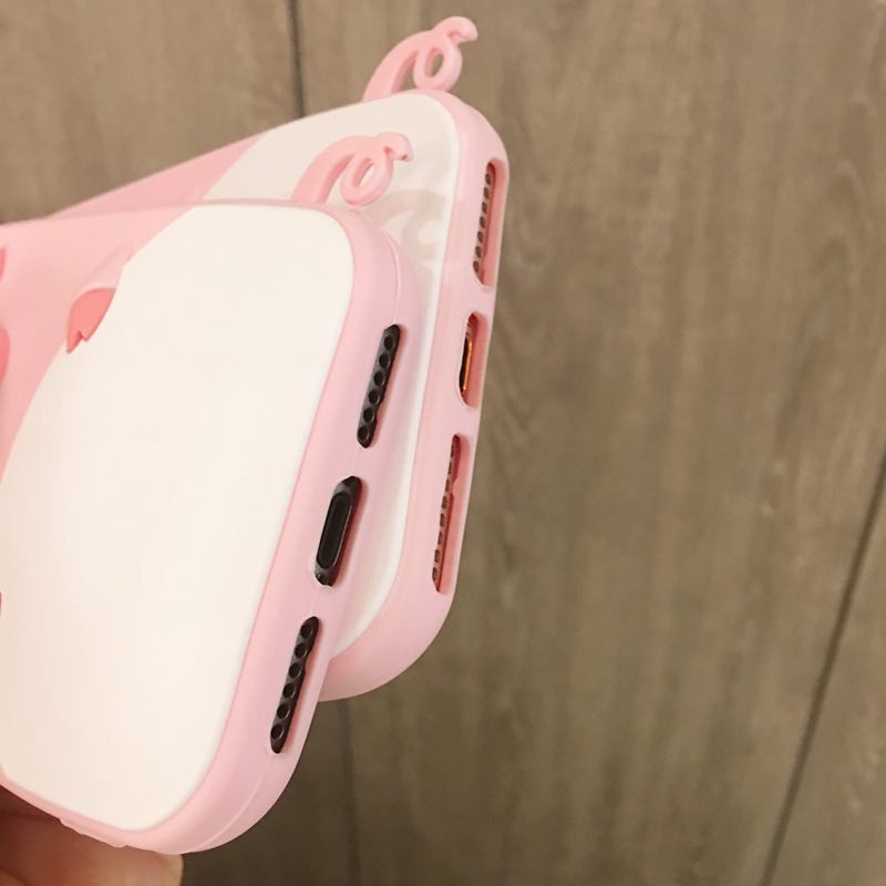 Ốp điện thoại cao su mềm họa tiết 3D heo dễ thương cho iPhone X 7 8 6 6s Plus